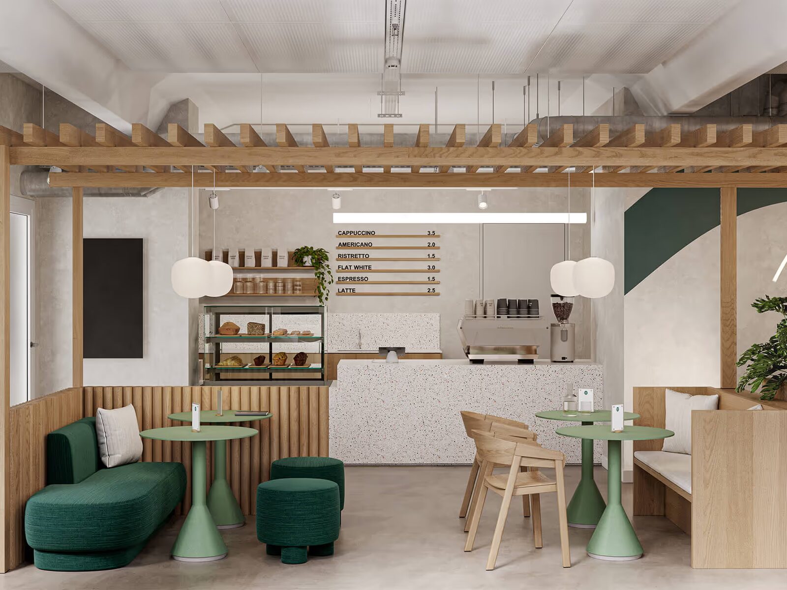 Café und Wartebereich bei Eterno Berlin